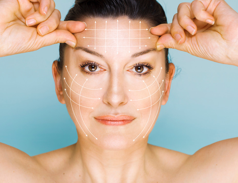 Woman-face-showing-wrinkles-with-lines